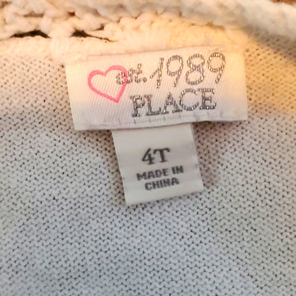 Crop cardi with lace applique front - Picture 3 of 6